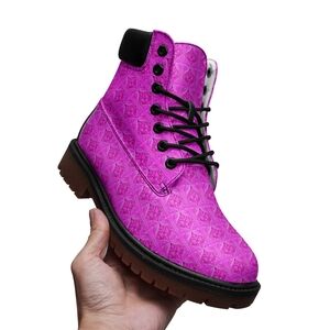 Vibrant Pink Lace-Up Women's Boots